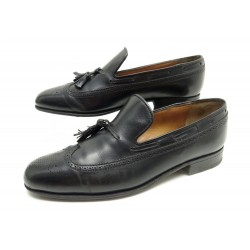 CHAUSSURES JM WESTON MOCASSINS A PAMPILLES 181 5.5C 39.5 FIN CUIR NOIR SHOE 895€