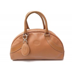 SAC A MAIN LONGCHAMP BOWLING EN CUIR GRAINE CAMEL MARRON HAND BAG BROWN 635€