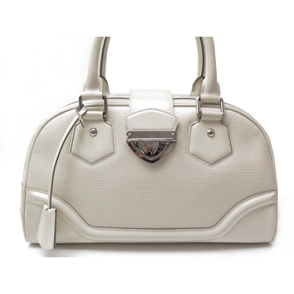 Sell Louis Vuitton Epi Bowling Montaigne GM Bag - White