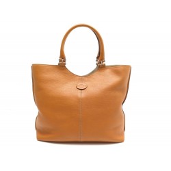 SAC A MAIN TOD'S PORTE MAIN EN CUIR GRAINE ORANGE HAND BAG PURSE 1700€