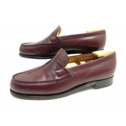 CHAUSSURES JM WESTON MOCASSINS 180 4.5C 37.5 EN CUIR BORDEAUX + EMBAUCHOIRS 665€