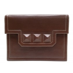 POCHETTE A MAIN YVES SAINT LAURENT MARRON 