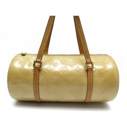 SAC A MAIN LOUIS VUITTON PAPILLON GM EN CUIR VERNI BEIGE HAND BAG LEATHER 1130€