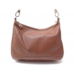 SAC A MAIN LONGCHAMP EN CUIR GRAINE MARRON HAND BAG BROWN LEATHER PURSE 600€