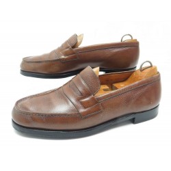 VINTAGE CHAUSSURES JM WESTON MOCASSINS 7.5D 42 EN CUIR GRAINE 