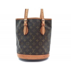 SAC A MAIN LOUIS VUITTON PETIT BUCKET PM CABAS TOILE MONOGRAM LV HAND BAG 1080