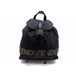 SAC A MAIN A DOS FENDI 23 CM EN TOILE MONOGRAMMEE NOIR HAND BAG BACKPACK 850€