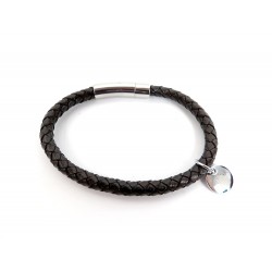 NEUF BRACELET H MOSER & CIE CUIR TRESSE 