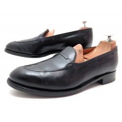 CHAUSSURES JM WESTON MOCASSINS 173 7.5E 41.5 LARGE EN CUIR NOIR 