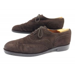 CHAUSSURES JM WESTON 376 9.5D 43.5 EN VEAU VELOURS + EMBAUCHOIRS 