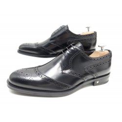 NEUF CHAUSSURES LOUIS VUITTON DERBY TRADER 8 42 EN CUIR NOIR + BOITE SHOES 630€