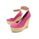 NEUF CHAUSSURES SERGIO ROSSI 37 SANDALES VEAU VELOURS ROSE DEER PUMPS 795€