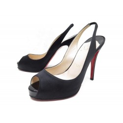 NEUF CHAUSSURES CHRISTIAN LOUBOUTIN 37.5 EN SATIN 