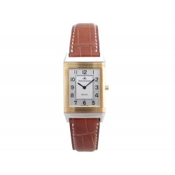 NEUF MONTRE JAEGER LECOULTRE REVERSO ACIER ET OR 18K REMONTAGE MANUEL FULL SET 