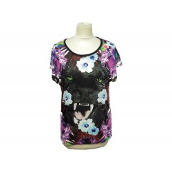 HAUT PHILIPP PLEIN TSHIRT COUTURE PANTHERE NOIRE FLEURS 36 S NOIR BLACK TOP 400€