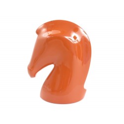 PRESSE PAPIER HERMES SAMARCANDE EN BOIS LAQUE ORANGE CHEVAL PAPER WEIGHT 400€