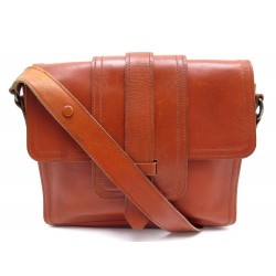 VINTAGE SAC A MAIN YVES LAURENT CUIR ORANGE 