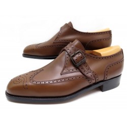 NEUF CHAUSSURES JM WESTON 533 9.5E 43.5 MOCASSINS A BOUCLE EN CUIR MARRON 1090€