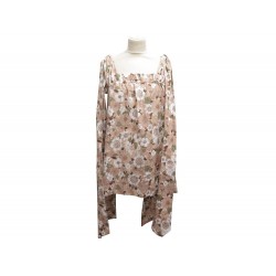 NEUF HAUT CHLOE TOP FLORAL 17EHT71 T 38 M EN COTON VIEUX ROSE PINK COTTON 300€