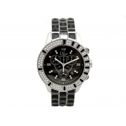 MONTRE CHRISTIAN DIOR CHRISTAL CD11431CM001 CERAMIQUE NOIRE DIAMANT QUARTZ 7810€