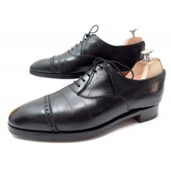 CHAUSSURES JOHN LOBB DOMINGO 6.5E 40.5 RICHELIEUX EN CUIR NOIR BLACK SHOES 1370€