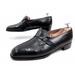 CHAUSSURES JOHN LOBB SUR MESURE MOCASSINS 41.5 EN CUIR NOIR LOAFER SHOES 5890