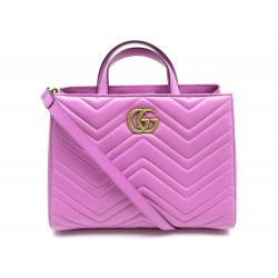 NEUF SAC A MAIN GUCCI CHEVRON GG 448054 BANDOULIERE EN CUIR ROSE HAND BAG 1490€