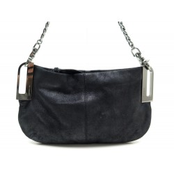 SAC A MAIN BARBARA BUI POCHETTE EN CUIR NOIR BLACK LEATHER HAND BAG PURSE