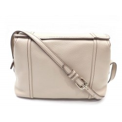 SAC A MAIN LANCEL LOUYETU PM BESACE CUIR BEIGE BANDOULIERE HAND BAG 