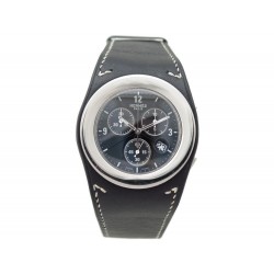 NEUF MONTRE HERMES HARNAIS HA4.910 40 MM QUARTZ CHRONOGRAPHE ACIER & CUIR 2300€