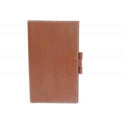 NEUF PORTE AGENDA HERMES EN CUIR BARENIA MARRON LEATHER AGENDA COVER 364€