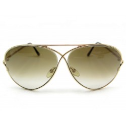 LUNETTES DE SOLEIL TOM FORD N.4 AVIATOR PILOTE AVIATEUR DORE SUNGLASSES 590€