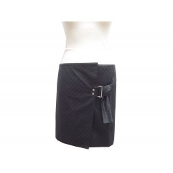 JUPE LOUIS VUITTON MONOGRAM LV T 38 M EN SOIE NOIRE FIBRE METALLIQUE SKIRT 1400€