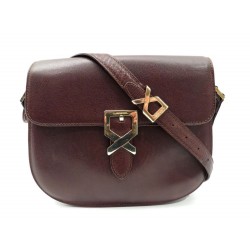 VINTAGE SAC A MAIN LANCEL BESACE EN CUIR MARRON BANDOULIERE CROSSBODY BAG 500€