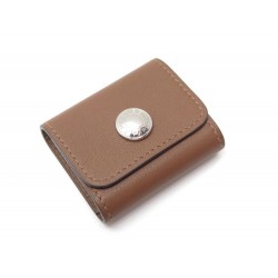 ETUI COUVERTURE PORTE POST-IT HERMES EN CUIR SWIFT MARRON LEATHER HOLDER CASE