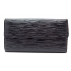 PORTEFEUILLE LOUIS VUITTON SARAH EN CUIR EPI NOIR PORTE MONNAIE WALLET 570€