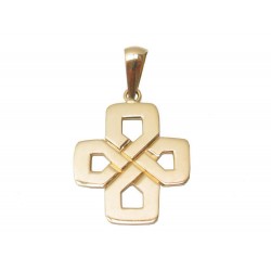 PENDENTIF POIRAY CROIX ENTRELACEE EN OR JAUNE 18K 4.8GR COLLIER CROSS GOLD 1240€