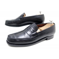 CHAUSSURES JM WESTON 180 MOCASSIN 8.5E 42.5 LARGE 43 CUIR NOIR 