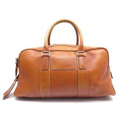 SAC DE VOYAGE ASTON MARTIN HOLDALL A MAIN DE WEEK-END EN CUIR FAUVE PATINE 620€