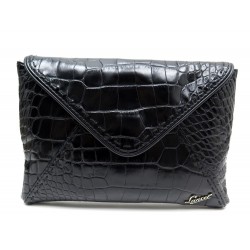 NEUF POCHETTE LANCEL CUIR FACON CROCO 