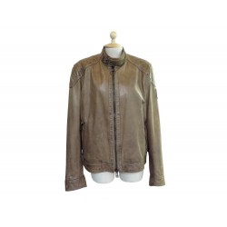 VESTE BELSTAFF 50 M EN CUIR MARRON BLOUSON DE MOTO MOTARD LEATHER JACKET 1225€