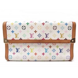 PORTEFEUILLE LOUIS VUITTON TRESOR MONOGRAM COULEUR MURAKAMI 