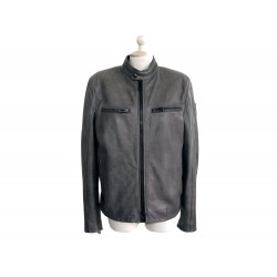 VESTE BELSTAFF ARCHER BIKER JACKET 50 L EN CUIR ANTHRACITE BLOUSON MOTARD 1095€