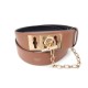 NEUF CEINTURE CELINE COLLIER DE CHIEN T 95 CUIR MARRON CHAIN TOGGLE WAIST BELT