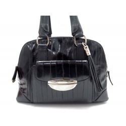 SAC A LANCEL ADJANI 38 CM CUIR ANGUILLE NOIR 