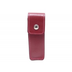 NEUF ETUI A CHEWING GUM ROUGE A LEVRES HERMES EN CUIR BUFFLE LIPSTICK CASE 210€