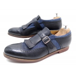 CHAUSSURES CHURCH'S SHANGHAI 9 43 BI MATIERE CUIR GLASSE & TOILE JEAN SHOES 850€