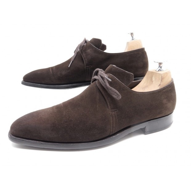 CHAUSSURES CORTHAY ARCA 42 DERBY 2 OEILLETS EN VEAU VELOURS + POCHON JM WESTON 