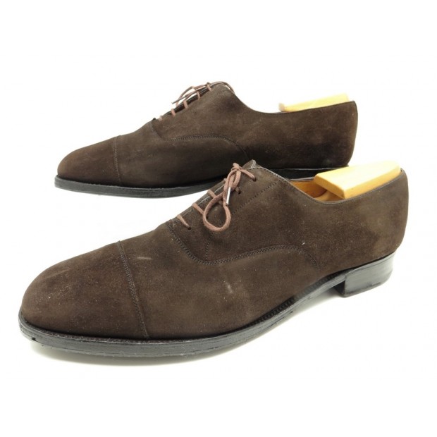 CHAUSSURES JM WESTON 300 RICHELIEU BOUT DROIT 9E 43 DAIM EMBAUCHOIRS SHOES 715€