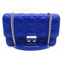 NEUF SAC A MAIN CHRISTIAN DIOR MISS DIOR PROMENADE CANNAGE BLEU POUCH BAG 1650€